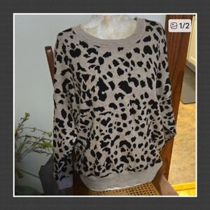 Workshop Republic Clothing Black and Tan  Sweater Size 1x